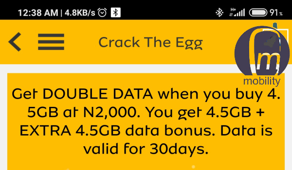MTN 9gb for 2000 naira promo deal