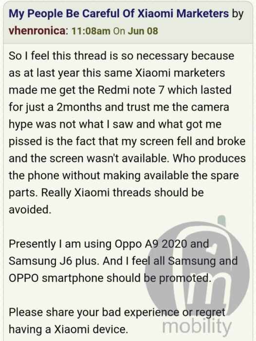 beware of Xiaomi marketers nairaland