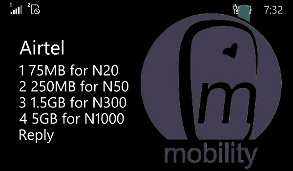 Airtel 5GB for N1000 data plan