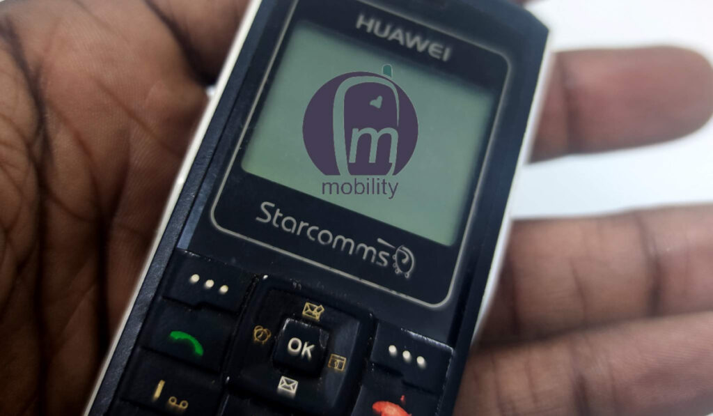 A mobile phone on Starcomms, a CDMA Wireless Operator in Nigeria
