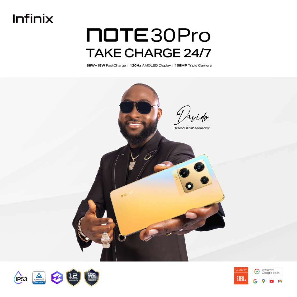Infinix Note 30 series with Davido 