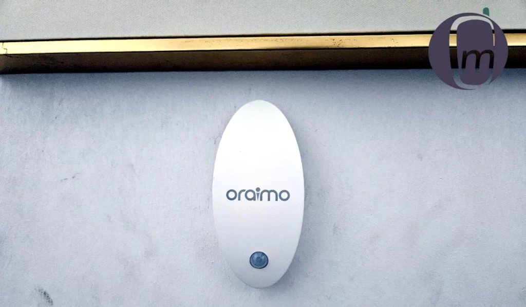 In daytime, the Oraimo motion sensor light sits there doing nothing. 