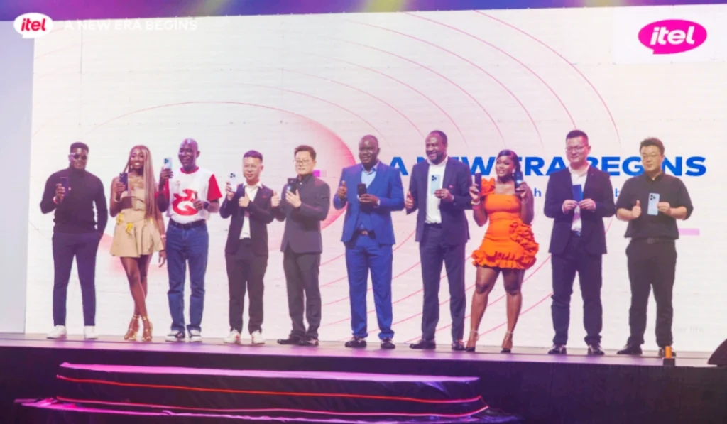 Photo of executives and influencers unveiling the new itel P55 series 