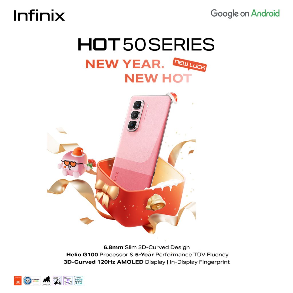 Infinix HOT 50 Pro+ in Blossom Pink