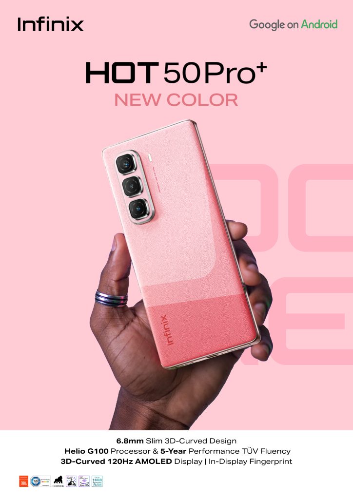 Infinix HOT 50 Pro+ in Blossom Pink